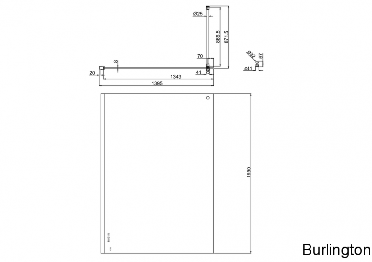 Экран Arcade 1400mm для установки в угол, никель [ARC56]