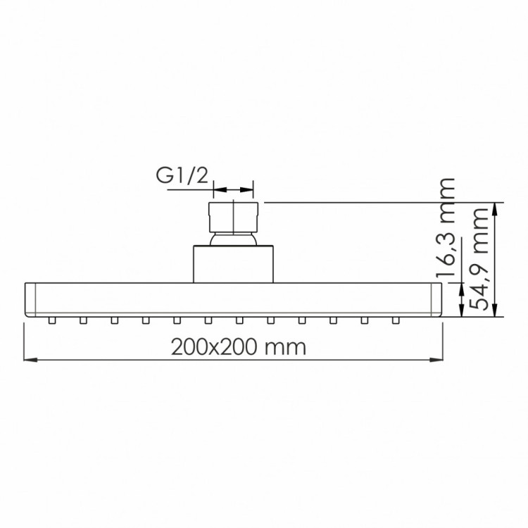WasserKRAFT A028 Верхняя душевая насадка