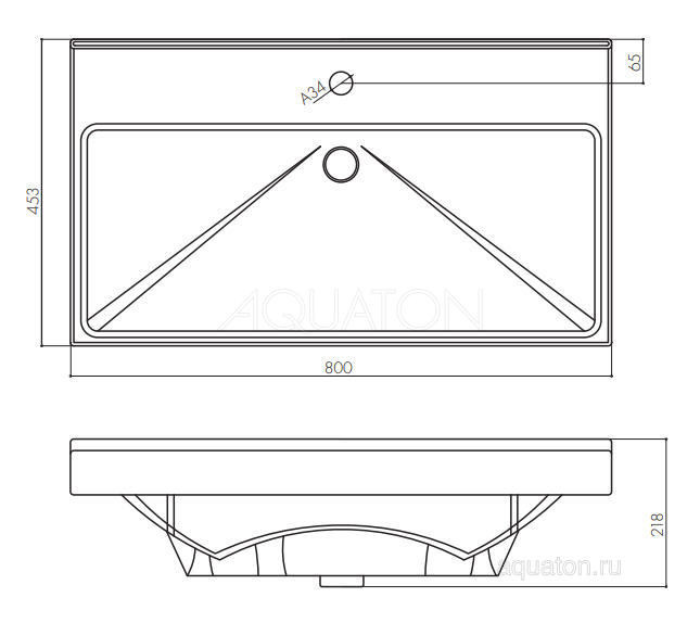 Раковина Aquaton Fest 80 1AX168WBXX000