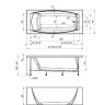 Акриловая ванна 1MarKa Pragmatika 1550-1730х750