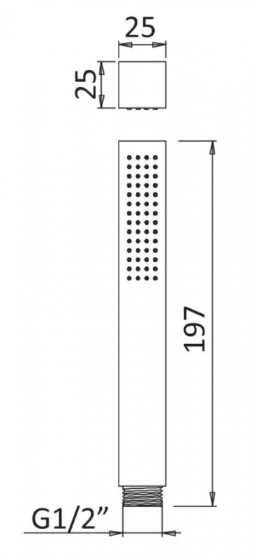 Душевая стойка со смесителем для верхнего и ручного душа, верхний душ из нержавеющей стали Cezares PORTA-CD-BIO