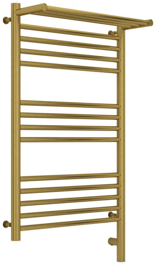 Полотенцесушитель электрический Сунержа Богема с полкой 3.0 800х500 / МЭМ правый Состаренная латунь