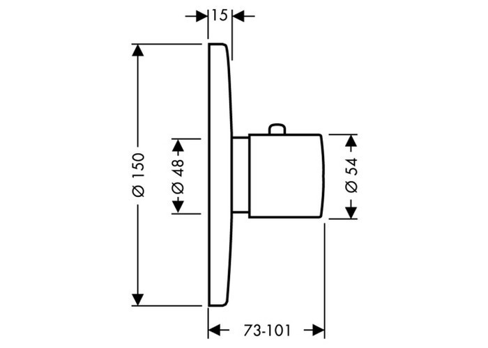Смеситель для душа Hansgrohe Ecostat S 15715000 с термостатом
