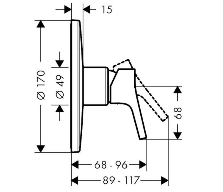 Смеситель для душа Hansgrohe Talis S 72607000
