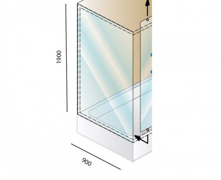 Душевая стенка Kolpa San Q line TS 90
