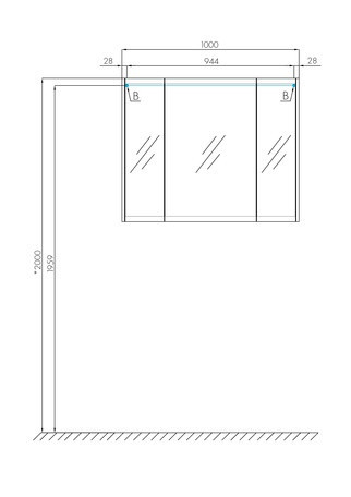 Зеркальный шкаф Aquaton Нортон 100 белый 1A249302NT010