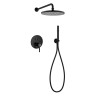 Душевой набор со встраиваемым смесителем с кнопочным управлением, верхний душ диаметр 25 см, ручной душ со шлангом, штуцером и держателем Cezares ECO-DSET-NOP