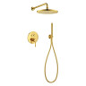 Душевой набор со встраиваемым смесителем с кнопочным управлением, верхний душ диаметр 25 см, ручной душ со шлангом, штуцером и держателем Cezares ECO-DSET-NOP