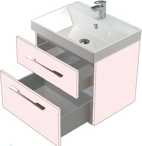 Тумба Astra Form Соло 70 два выдвижных ящика