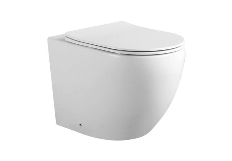 Унитаз напольный приставной безободковый Aquatek ЕВРОПA Q1902-00 560*360*410 мм, горизонтальный выпуск, тонкое сиденье с механизмом плавного закрывания, крепеж