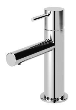 Смеситель для раковины однорычажный, с тонкой ручкой, с донным клапаном Cezares LEAF-LSM1-L-PS