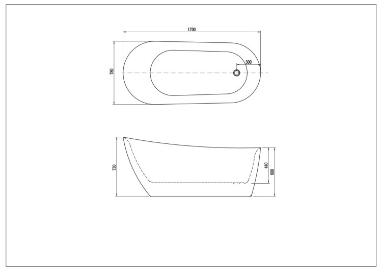 Ванна акриловая отдельностоящая Aquatek AQ-K133778WT