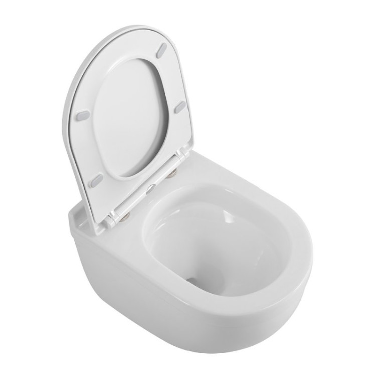 Сиденье дюропластовое с быстросъёмными петлями, механизмом Soft Close Cezares BB2034SC