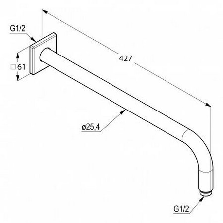 Кронштейн для верхнего душа Kludi A-Qa 6653405-00