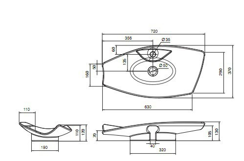 Раковина Scarabeo Kong 8052R
