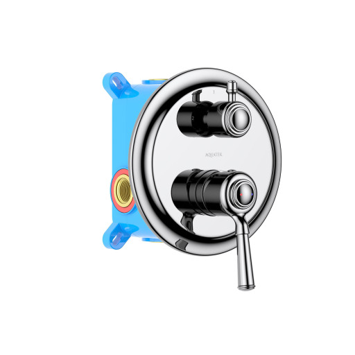 Смеситель для ванны (внешняя и скрытая часть) Aquatek AQ1546CR КЛАССИК