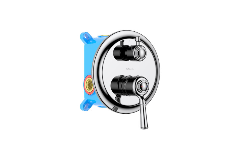 Смеситель для ванны (внешняя и скрытая часть) Aquatek AQ1546CR КЛАССИК