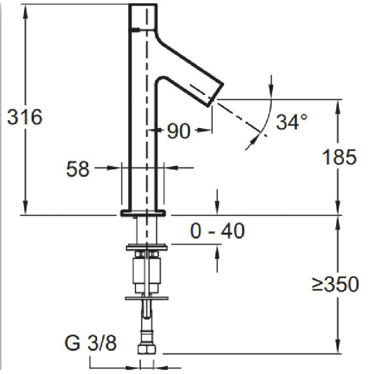 Смеситель для раковины Jacob Delafon Talan E10379RU-CP