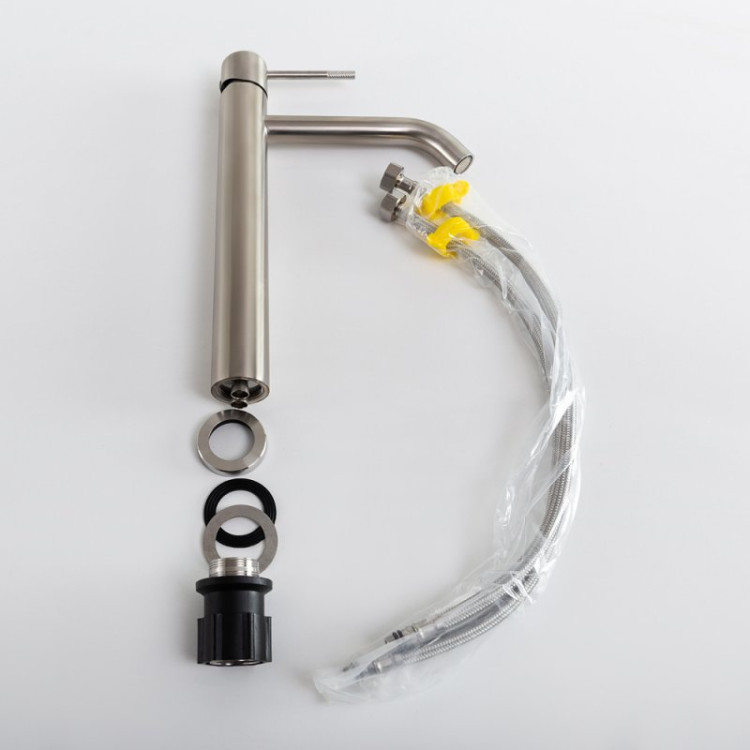 Смеситель для накладной раковины без донного клапана Cezares RELAX-LC1-GM-W0