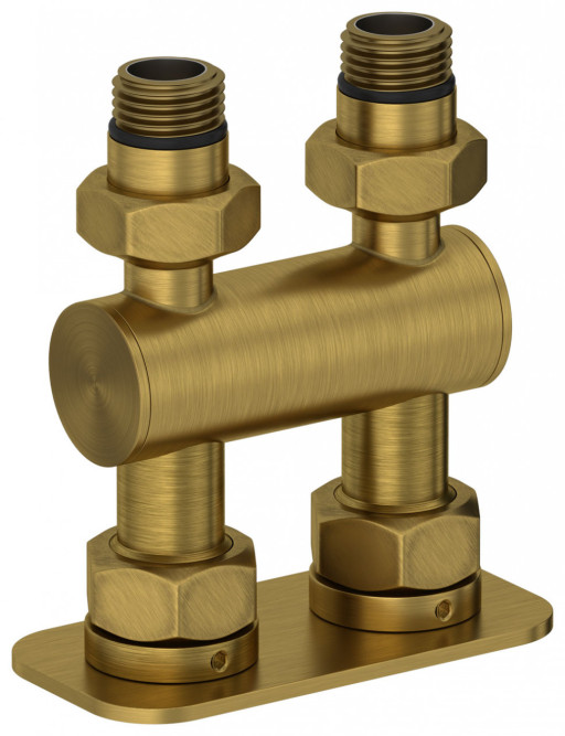 Модуль 2х1/2&quot; Сунержа прямой EU50 Состаренная латунь