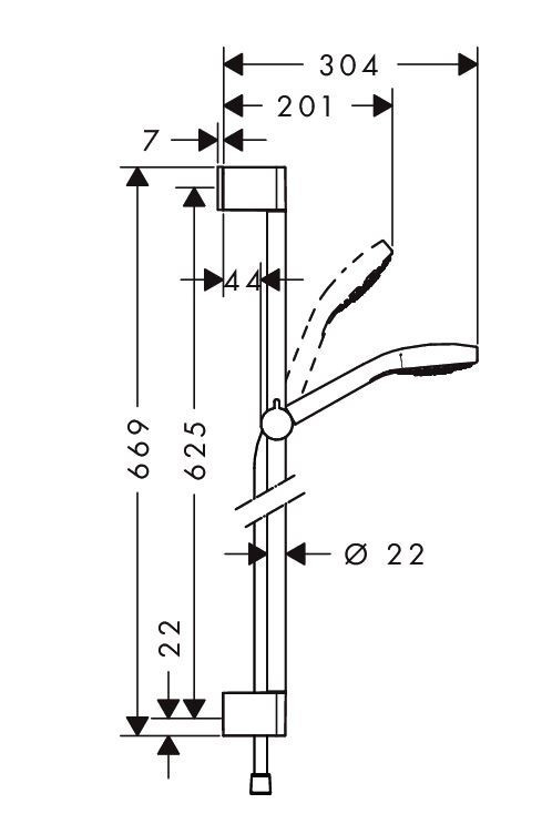 Душевой гарнитур Hansgrohe Croma Select S 26560400