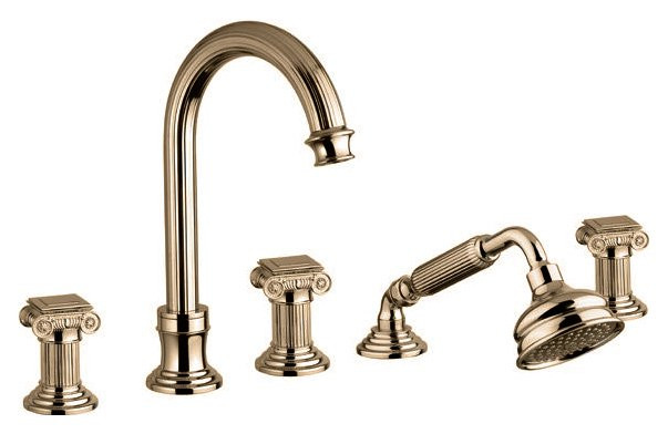 Смеситель на борт ванны с выдвижным душем и переключателем OLIMP-BVD Cezares OLIMP-BVD-02-M