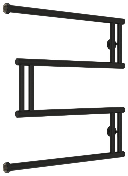 Полотенцесушитель водяной Сунержа High-Tech model &quot;M&quot; 600х600 Матовый чёрный