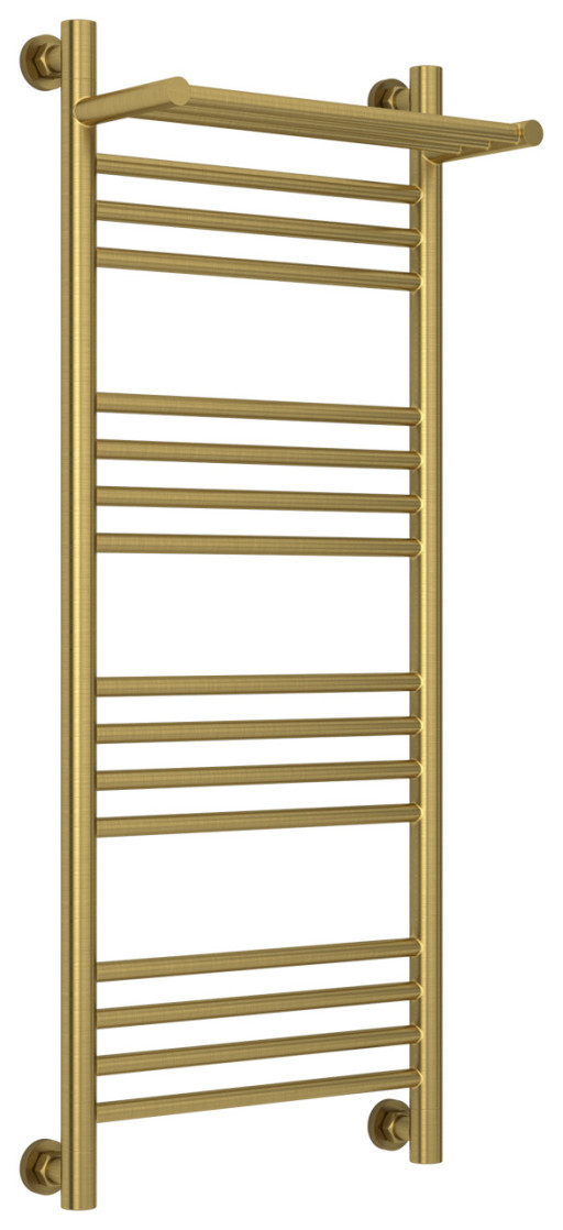 Полотенцесушитель водяной Сунержа Богема с полкой+ 1000х400 Состаренная латунь