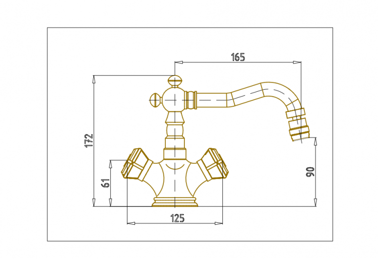 Смеситель для биде Bronze de Luxe Royal 10217