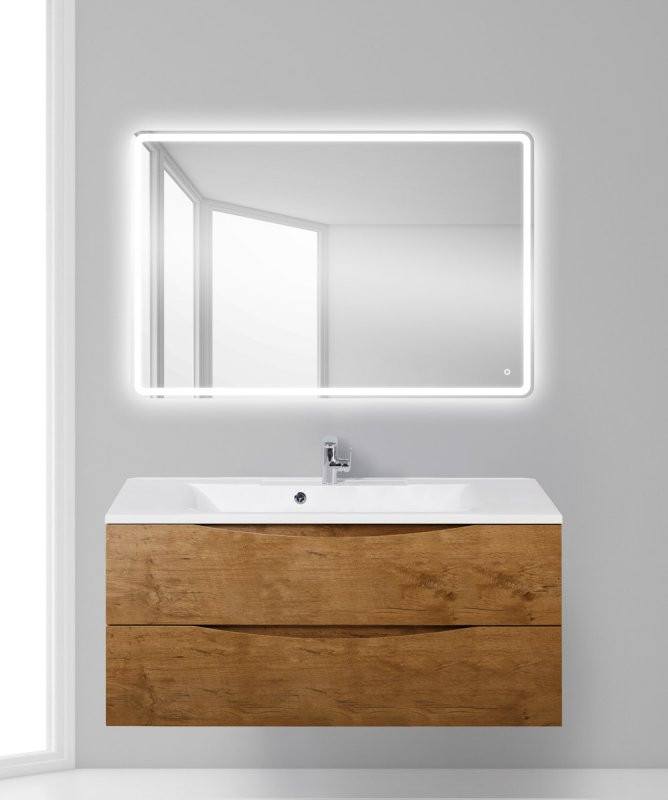 Раковина из литьевого мрамора, 1100x450x150 BelBagno BB1100/450-LV-MR-PR