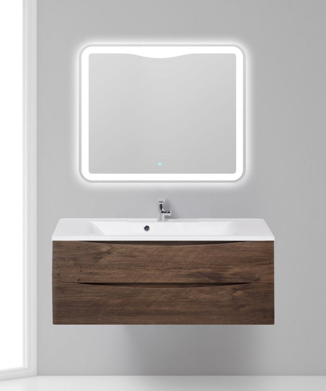 Раковина из литьевого мрамора, 1100x450x150 BelBagno BB1100/450-LV-MR-PR