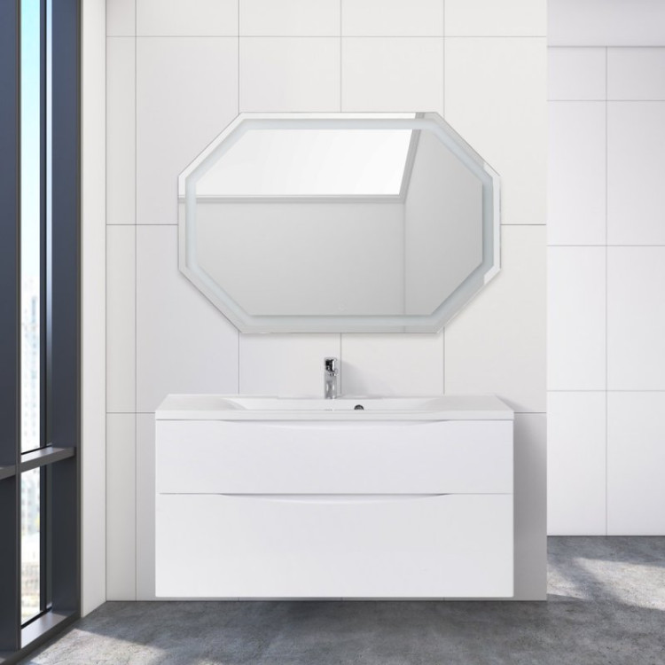 Раковина из литьевого мрамора, 1100x450x150 BelBagno BB1100/450-LV-MR-PR