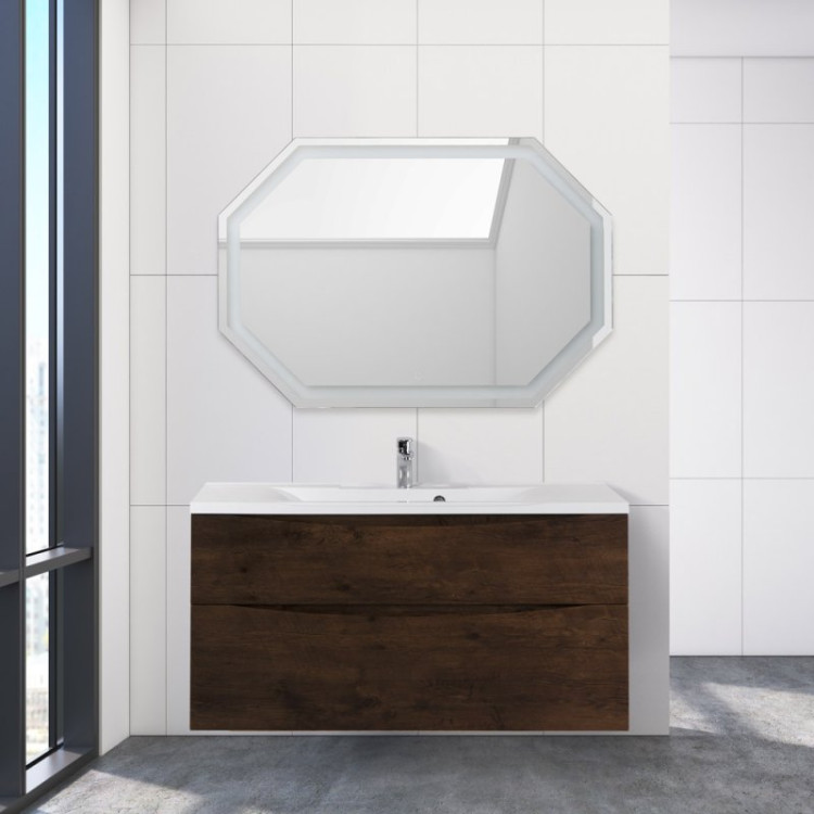 Раковина из литьевого мрамора, 1100x450x150 BelBagno BB1100/450-LV-MR-PR