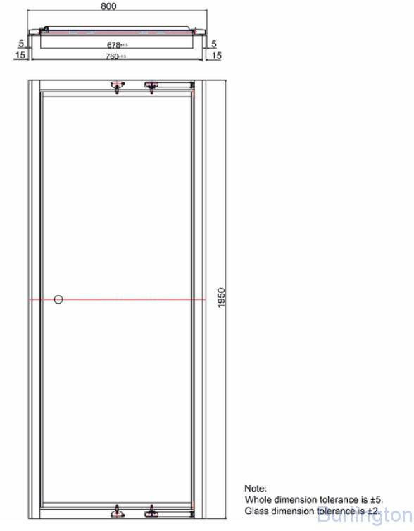 Дверь в нишу Infold 800mm