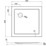 Квадратный поддон 800 x 800 мм [Z1160]