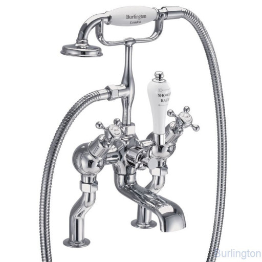 Смеситель для ванны &quot;под наклоном&quot; и ручным душем, набортный [CL19]