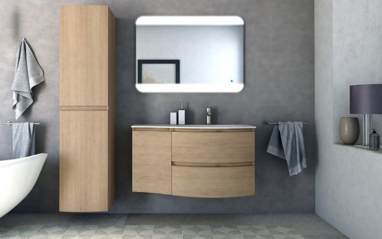 Раковина из искусственного мрамора, чаша справа, 104x52x1,5 Cezares 50154