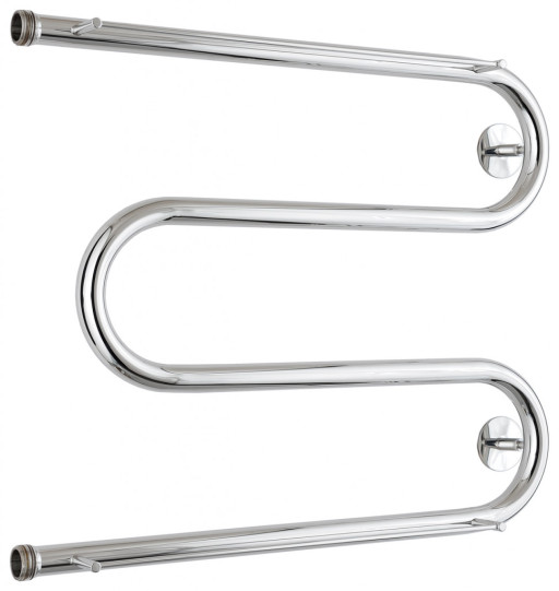 Полотенцесушитель водяной Стилье М-образный 2 полки 500х650 резьба-сгон 1&quot; Без покрытия