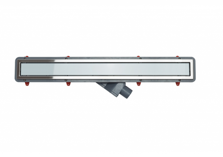 Линейный трап 300 мм CONFLUO PREMIUM LINE WITH WHITE GLASS, двухсторонняя модель PESTAN 13000280