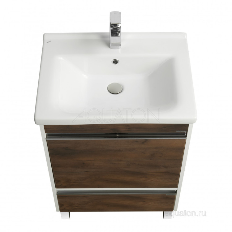 Тумба под раковину AQUATON Капри 60 таксония темная 1A230101KPDB0