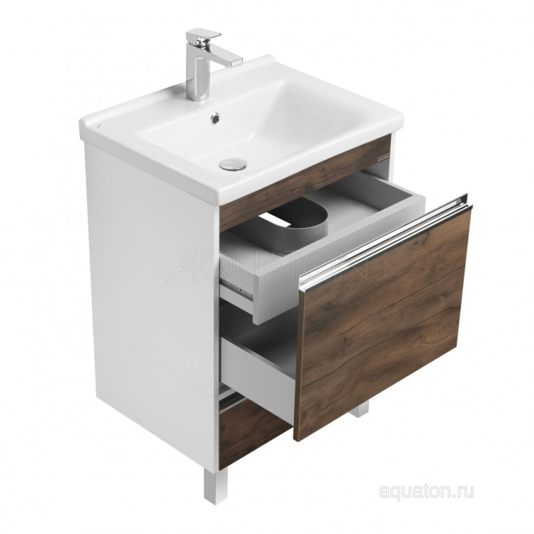 Тумба под раковину AQUATON Капри 60 таксония темная 1A230101KPDB0