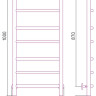 Полотенцесушитель электрический Сунержа Галант 2.0 1000х400 МЭМ правый Золото