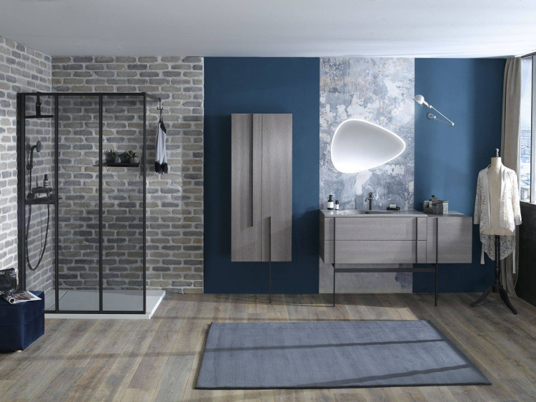 Мебель 120 см для раковины-столешницы 100 cм, фактурный дуб  Jacob Delafon NOUVELLE VAGUE EB3033-E73