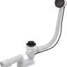 Сифон для ванны автомат комплект, GUN METAL-крацованный мат Alcadrain A55K-GM-B