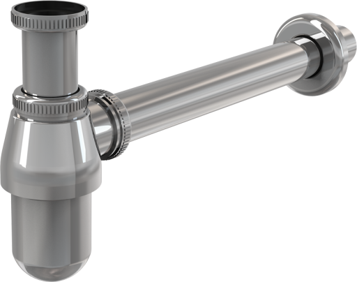 Сифон для умывальника DN32 с накидной гайкой 5/4&quot;, металл Alcadrain A431