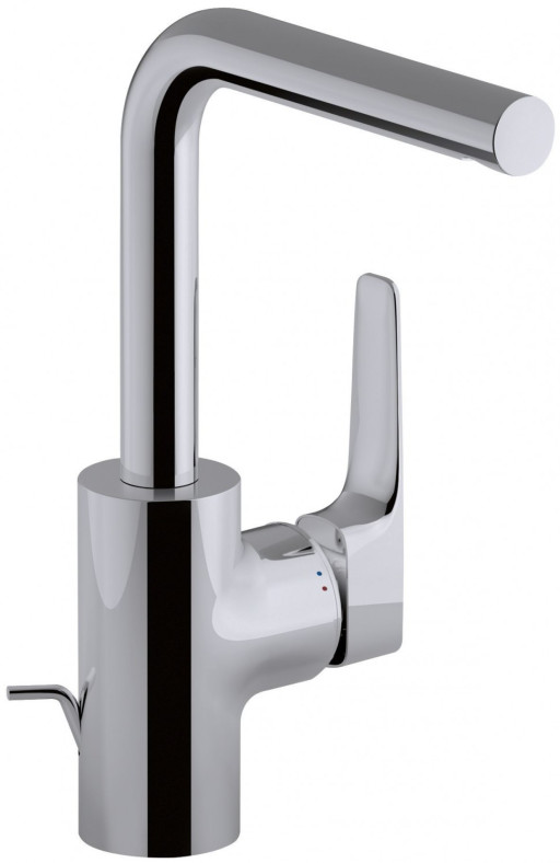 Однорычажный смеситель для раковины с высоким изливом и гибкой подводкой Jacob Delafon ALEO+ E72357-CP