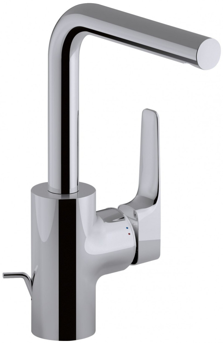 Однорычажный смеситель для раковины с высоким изливом и гибкой подводкой Jacob Delafon ALEO+ E72357-CP