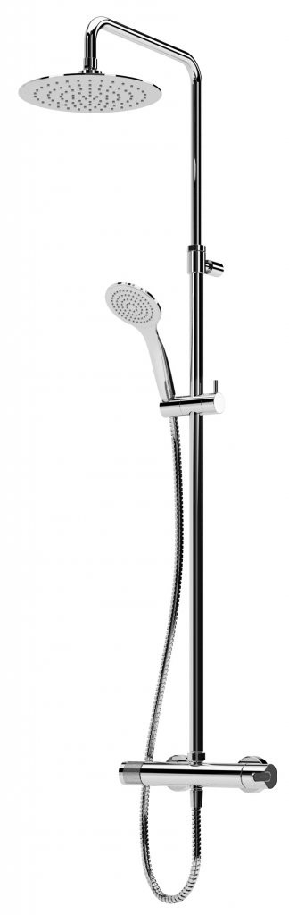 Душевая стойка телескопическая, с верхним и ручным душем Cezares LEAF-CDA-23-01