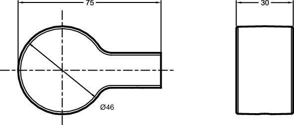 Крючок для одежды. Jacob Delafon SINGULIER 15209D-CP