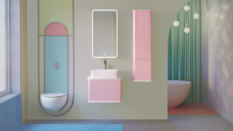 Pastel 58 подвесной, розовый иней